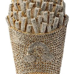 FRENCH FRIED ALL DAY BLINGED CLUTCH -handbag shop french fried all day blinged clutch gold 7 7