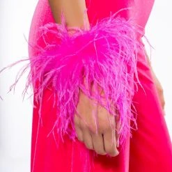 GATSBY FEATHER SLAP BRACELET IN PINK 9 GATSBY FEATHER SLAP BRACELET IN PINK -handbag shop gatsby feather slap bracelet in pink pink 1 1