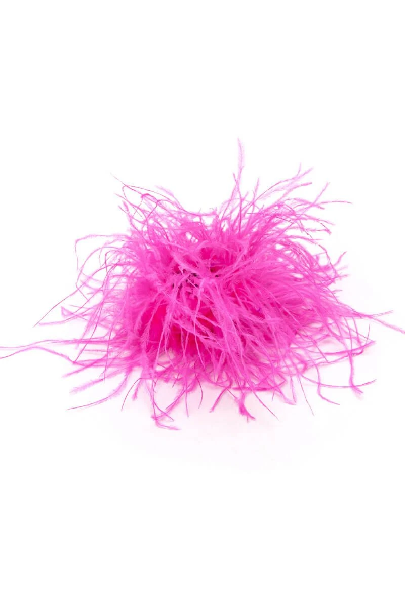 GATSBY FEATHER SLAP BRACELET IN PINK 4 GATSBY FEATHER SLAP BRACELET IN PINK - Image 2