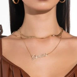 GEMINI LAYER NECKLACE -handbag shop gemini layer necklace gold 1 1