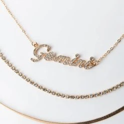 GEMINI LAYER NECKLACE -handbag shop gemini layer necklace gold 3 3