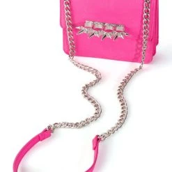 GET LIT PINK KNUCKLE CROSSBODY PURSE