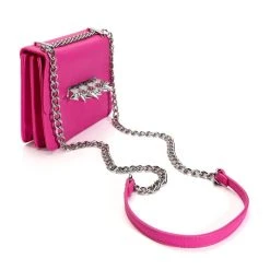 GET LIT PINK KNUCKLE CROSSBODY PURSE -handbag shop get lit pink knuckle crossbody purse pink 4 4 c1