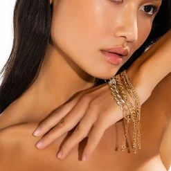 GLAM PAVE BRACELET SET 7 GLAM PAVE BRACELET SET -handbag shop glam pave bracelet set gold 1 1