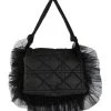 GOING PLACES TULLE DETAIL NYLON PURSE -handbag shop going places tulle detail nylon purse black 3 3