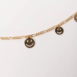 HAPPY ON THE INSIDE ANKLET -handbag shop happy on the inside anklet gold 3