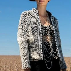 HELEN OF TROY STATEMENT PEARL BODY CHAIN HARNESS -handbag shop helen of troy statement pearl body chain harness ivory 2 2