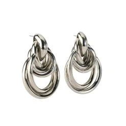 HERE FOR IT EARRING -handbag shop here for it earring silver 3 3