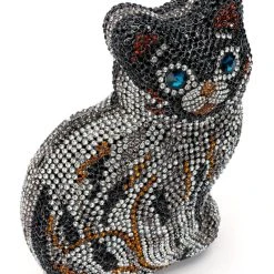 HERE KITTY KITTY RHINESTONE CLUTCH -handbag shop here kitty kitty rhinestone clutch black multi 4 4