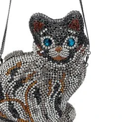 HERE KITTY KITTY RHINESTONE CLUTCH -handbag shop here kitty kitty rhinestone clutch black multi 5 5