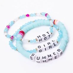 HOT GIRL SUMMER BEADED BRACELET -handbag shop hot girl summer beaded bracelet blue multi 2