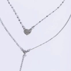 HOW YA FEEL'N PAVE RHINESTONE NECKLACE SET -handbag shop how ya feeln pave rhinestone necklace set silver 3 3