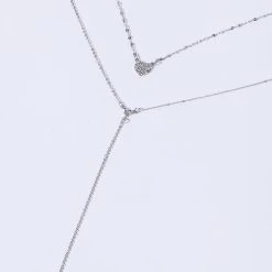 HOW YA FEEL'N PAVE RHINESTONE NECKLACE SET -handbag shop how ya feeln pave rhinestone necklace set silver 4 4