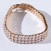 ICED OUT GOLD RHINESTONE BRACELET -handbag shop iced out gold rhinestone bracelet gold 2 2