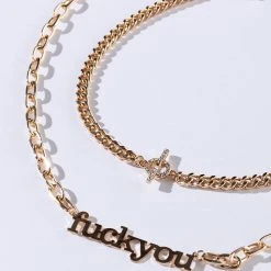 IDFWU NECKLACE SET -handbag shop idfwu necklace set gold 3 3