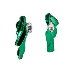 IM JADED ACRYLIC DROP EARRINGS -handbag shop im jaded acrylic drop earrings green 3 3