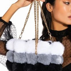 ITS SO FLUFFY FUR BAG -handbag shop its so fluffy fur bag black multi 1 1 c1
