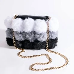 ITS SO FLUFFY FUR BAG -handbag shop its so fluffy fur bag black multi 2 2 c1
