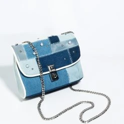 IZZY & ALY DENIM PATCH PURSE -handbag shop izzy aly denim patch purse denim 3