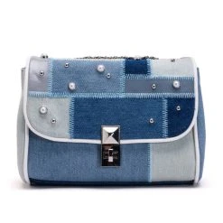 IZZY & ALY DENIM PATCH PURSE -handbag shop izzy aly denim patch purse denim 3 3
