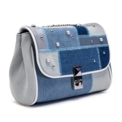 IZZY & ALY DENIM PATCH PURSE -handbag shop izzy aly denim patch purse denim 4 4