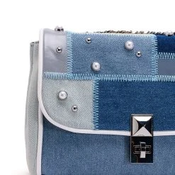 IZZY & ALY DENIM PATCH PURSE -handbag shop izzy aly denim patch purse denim 5 5
