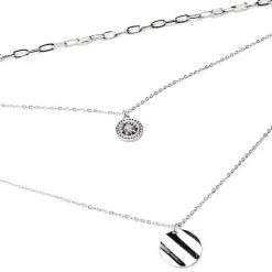 KEEP MY CIRCLE SMALL NECKLACE SET -handbag shop keep my circle small necklace set silver 3 3
