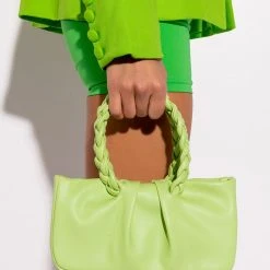 LARISSA LIME BRAID PURSE -handbag shop larissa lime braid purse lime 1 1