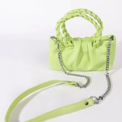 LARISSA LIME BRAID PURSE -handbag shop larissa lime braid purse lime 3 3
