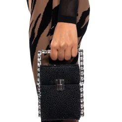 LEAD THE WAY EMBELLISHED TOP HANDLE BAG -handbag shop lead the way embellished top handle bag black 1 1