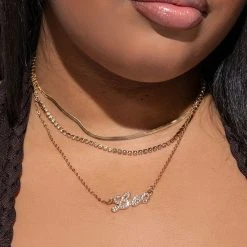 LEO LAYER NECKLACE -handbag shop leo layer necklace gold 1 1