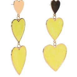 LIL BIT OF LOVIN GLITTER DROP EARRINGS -handbag shop lil bit of lovin glitter drop earrings yellow 4 4