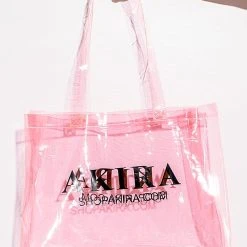 LIMITED EDITION AKIRA PVC SHOPPING BAG -handbag shop limited edition akira pvc shopping bag pink 1 1 c1