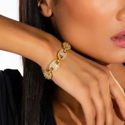 LINK ICY BRACELET -handbag shop link icy bracelet gold 1 1