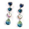 LOVE DONT COST A THING RHINESTONE DROP EARRINGS -handbag shop love dont cost a thing rhinestone drop earrings blue 2 2