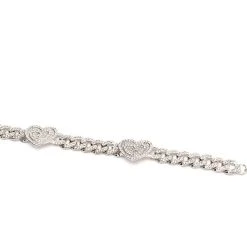 LOVER GIRL RHINESTONE CHAIN CHOKER -handbag shop lover girl rhinestone chain choker silver 3 3