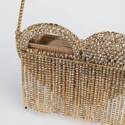 LOVER LOVER GOLD DRIPPY HEART BAG -handbag shop lover lover gold drippy heart bag gold 5 5