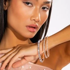 MADE OF MONEY ROSE GOLD TENNIS BRACELET SET -handbag shop made of money rose gold tennis bracelet set rose gold 1 1