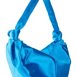 handbag shop -handbag shop magnolia satin blue purse blue 3 3