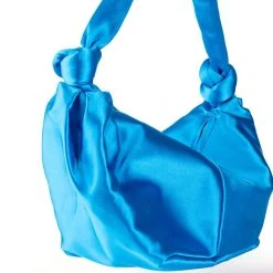 MAGNOLIA SATIN BLUE PURSE -handbag shop magnolia satin blue purse blue 4 4