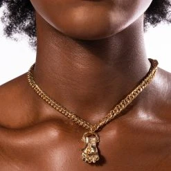 MANY STRENGTHS PENDANT CHAIN -handbag shop many strengths pendant chain gold 1 1