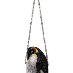MARCH OF THE PENGUIN BLING RHINESTONE CLUTCH -handbag shop march of the penguin bling rhinestone clutch black multi 4 4