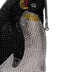 MARCH OF THE PENGUIN BLING RHINESTONE CLUTCH -handbag shop march of the penguin bling rhinestone clutch black multi 6 6