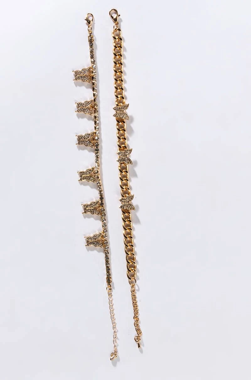 MARIPOSA ANKLET SET 3 MARIPOSA ANKLET SET