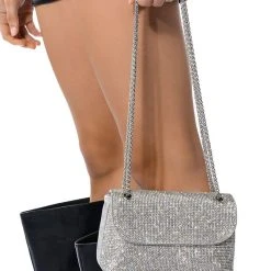 MARRY THE NIGHT EMBELLISHED SHOULDER BAG -handbag shop marry the night embellished shoulder bag silver 1 1