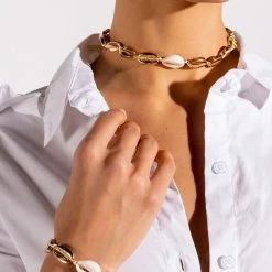 MARTINIQUE NECKLACE SET -handbag shop martinique necklace set gold 1 1