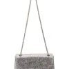 MARRY THE NIGHT EMBELLISHED SHOULDER BAG -handbag shop maryse embellished silver clutch bag silver 2 2