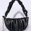 MELROSE SCRUNCHIE BAG -handbag shop melrose scrunchie bag black 2 2