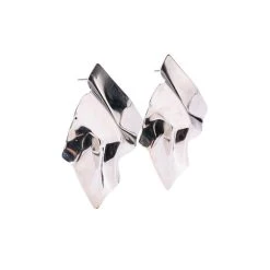 MIRROR MIRROR OVERSIZED STUDS -handbag shop mirror mirror oversized studs silver 3 3