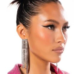 MOONSTRUCK DANGLE EARRINGS -handbag shop moonstruck dangle earrings silver 1 1